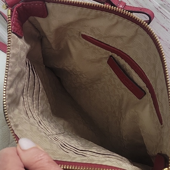 MICHAEL Michael Kors Red Leather  Crossbody Bag - Picture 7 of 8